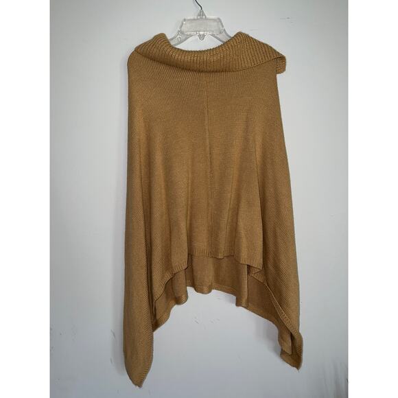 SHEIN CAMEL COLOR SWEATER PONCHO - Picture 3 of 5